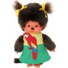 Monchhichi Mončiči dievča v šatách s papagájom 20cm Monchhichi Mončiči dievča v šatách s papagájom 20cm