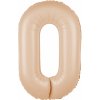 Party Narodeninový balón číslo 0 karamel, 100 cm Party Narodeninový balón číslo 0 karamel, 100 cm