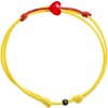 Šnúrkový Glosery náramok s lesknúcim krištáľom v tvare mini srdiečka od Swarovski®, mini šnúrka 1mm, žltá šnúrka 1,5mm Obvod zápästia: S 16-17 cm, Srdiečko: zlaté, Mini šnúrka: červená Šnúrkový Glosery náramok s lesknúcim krištáľom v tvare mini srdiečka od Swarovski®, mini šnúrka 1mm, žltá šnúrka 1,5mm Obvod zápästia: S 16-17 cm, Srdiečko: zlaté, Mini šnúrka: červená