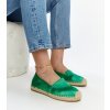 espadrilky s leskom na platforme Caithlin Zelené