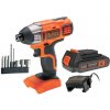 Uťahovač rázový 18V, 1x 2 Ah batéria, nabíjačka Black and Decker BDCIM18D1A Uťahovač rázový 18V, 1x 2 Ah batéria, nabíjačka Black and Decker BDCIM18D1A
