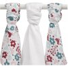 XKKO KIKKO Bambusové plienky BMB 70 x 70 Flowers&Birds Girls MIX 3 ks