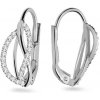iZlato Forever náušnice z bieleho zlata so zirkónmi IZ0321AHR