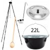 Perfect Home Kotlikset015 Trojnožka ku kotlíkom 1,24m + smaltovaný kotlík s pokrievkou 22 L + varecha + naberačka ZADARMO, 5 ks Perfect Home Kotlikset015 Trojnožka ku kotlíkom 1,24m + smaltovaný kotlík s pokrievkou 22 L + varecha + naberačka ZADARMO, 5 ks