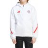 Adidas FC Bayern München - Bayern Mníchov predzápasová bunda biela detská 2025-2026 Adidas FC Bayern München - Bayern Mníchov predzápasová bunda biela detská 2025-2026