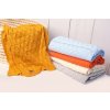 Baby Nellys pletená deka CUBE horčicová Baby Nellys pletená deka CUBE horčicová