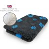 DRYBED Premium Vet Bed Economy 22 mm antracitový + modré labky 100 x 75 cm DRYBED Premium Vet Bed Economy 22 mm antracitový + modré labky 100 x 75 cm