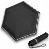Knirps KNIRPS ROOKIE BLACK REFLECTIVE - ľahký skladací dáždnik Knirps KNIRPS ROOKIE BLACK REFLECTIVE - ľahký skladací dáždnik