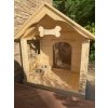 Drevená búda pre psa s terasou L Farba: Biela Drevená búda pre psa s terasou L Farba: Biela