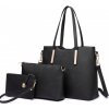kabelka cez rameno + crossbody kabelka s taštičkou čierna