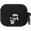 Silikónové puzdro Karl Lagerfeld Rue St Guillaume pre Airpods 3, čierna Silikónové puzdro Karl Lagerfeld Rue St Guillaume pre Airpods 3, čierna