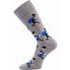 Pánske ponožky Policajt a zlodej B šedá