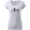 Ježíšova ryba - Dámske tričko Pure - XS ( Svetlosivý melír ) Ježíšova ryba - Dámske tričko Pure - XS ( Svetlosivý melír )