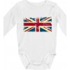 Britská vlajka stará - Body dojčenské s dlhým rukávom - Dlhý r. do 3 mes ( Biela ) Britská vlajka stará - Body dojčenské s dlhým rukávom - Dlhý r. do 3 mes ( Biela )