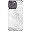 Picasee silikónový čierny obal pre Apple iPhone 14 Pro Max - White marble Picasee silikónový čierny obal pre Apple iPhone 14 Pro Max - White marble