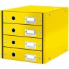 Zásuvkový box Leitz Click & Store 4 zásuvky žltý Zásuvkový box Leitz Click & Store 4 zásuvky žltý