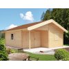 BPP Víkendová drevená chatka Dublin 591x706 cm, 80 mm BPP Víkendová drevená chatka Dublin 591x706 cm, 80 mm