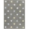 Lorena Canals , Ručne tkaný kusový koberec Tricolor Stars Grey-Blue, 120x160, šedá, detská izba Lorena Canals , Ručne tkaný kusový koberec Tricolor Stars Grey-Blue, 120x160, šedá, detská izba