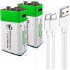 Smartoools 9V nabíjateľná batéria Smartools, USB-C nabíjanie, kapacita 650mAh, Li-Ion, 1200 cyklov, 2 kusy v balení 661352 Smartoools 9V nabíjateľná batéria Smartools, USB-C nabíjanie, kapacita 650mAh, Li-Ion, 1200 cyklov, 2 kusy v balení 661352