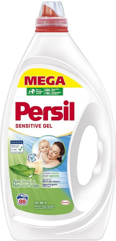 Persil prací gel Sensitive pro citlivou pokožku 88 PD 3960 ml