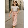 Fashionkids nohavice s viazaním pudrovo ružové Fashionkids nohavice s viazaním pudrovo ružové