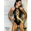 Passion Plus Size NANCY Body Black, koženkové body