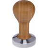 Buna café tamper, dub, olej, 53 mm, nerez mat, plochý Buna café tamper, dub, olej, 53 mm, nerez mat, plochý