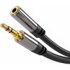 PremiumCord HQ stíněný prodlužovací kabel Jack 3.5mm - Jack 3.5mm M/F 3m kjqmf3