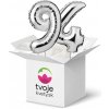 Na výber číslice 1–99 - balón v tvare čísla strieborný: 94 Na výber číslice 1–99 - balón v tvare čísla strieborný: 94