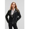 BUNDA KARL LAGERFELD LEATHER BIKER JACKET BLACK BUNDA KARL LAGERFELD LEATHER BIKER JACKET BLACK