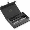 Parker 1502/5291515 Sonnet Stainless Steel CT guľôčkové pero darčeková súprava s koženým puzdrom Parker 1502/5291515 Sonnet Stainless Steel CT guľôčkové pero darčeková súprava s koženým puzdrom
