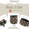 Firedog Basic 3-Set nylon Labky hnedý