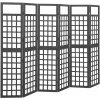 vidaXL 6-panelový paraván/mriežka masívna jedľa čierny 242,5x180 cm vidaXL 6-panelový paraván/mriežka masívna jedľa čierny 242,5x180 cm