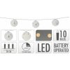 Svetlo vianočné 10 LED teplé biele, guličky, s časovačom, baterky Svetlo vianočné 10 LED teplé biele, guličky, s časovačom, baterky