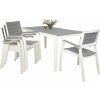 KETER Záhradný nábytok Harmony set stôl + 4 stoličky biela/svetlošedá PE610084 KETER Záhradný nábytok Harmony set stôl + 4 stoličky biela/svetlošedá PE610084