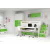 Interbeds Trojlôžková poschodová posteľ Max1 200x80cm bielo zelená Interbeds Trojlôžková poschodová posteľ Max1 200x80cm bielo zelená