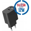 GEMBIRD TA-UC-2AC12-01-BK, Nabíjačka, U/USB-C, 12W GEMBIRD TA-UC-2AC12-01-BK, Nabíjačka, U/USB-C, 12W