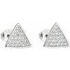 Strieborné náušnice pecka so zirkónom biely trojuholník 11161.1 Strieborné náušnice pecka so zirkónom biely trojuholník 11161.1