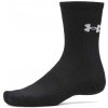 Under Armour ponožky Performance Cotton 3p Crw Ultimate Black/Ultimate Black/White