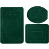 Kúpeľňová Predložka Protišmyková Zelená 3-dielna súprava: Predložka 50x80 + podložka pod WC 50x40 + poťah na WC veko 48x50 Kúpeľňová Predložka Protišmyková Zelená 3-dielna súprava: Predložka 50x80 + podložka pod WC 50x40 + poťah na WC veko 48x50