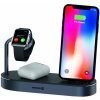 Stojanček s bezdrôtovým nabíjaním Swissten 4v1 MFi čierna Stojanček s bezdrôtovým nabíjaním Swissten 4v1 MFi čierna