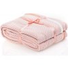 EVIM HOME Jemný tkaný prehoz - deka na pohovku aj posteľ COMFORT s brmbolcom svetloružový svetloružová 220x230 cm EVIM HOME Jemný tkaný prehoz - deka na pohovku aj posteľ COMFORT s brmbolcom svetloružový svetloružová 220x230 cm