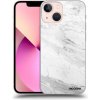 Picasee silikónový čierny obal pre Apple iPhone 13 mini - White marble Picasee silikónový čierny obal pre Apple iPhone 13 mini - White marble