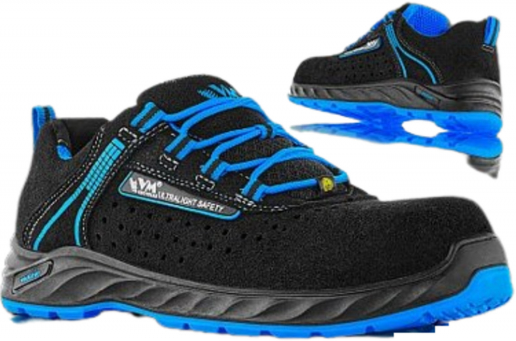VM Footwear CAROLINA S1P ESD obuv Čierna-Modrá