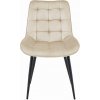 Jedálenská stolička BERA, béžový zamat, čierne kovové nohy Jedálenská stolička BERA, béžový zamat, čierne kovové nohy