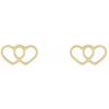 Doria Náušnice napichovacie srdiečka z ocele zlaté C538 Doria Náušnice napichovacie srdiečka z ocele zlaté C538