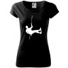Visiací horolezec - Dámske tričko Pure - XS ( Čierna ) Visiací horolezec - Dámske tričko Pure - XS ( Čierna )