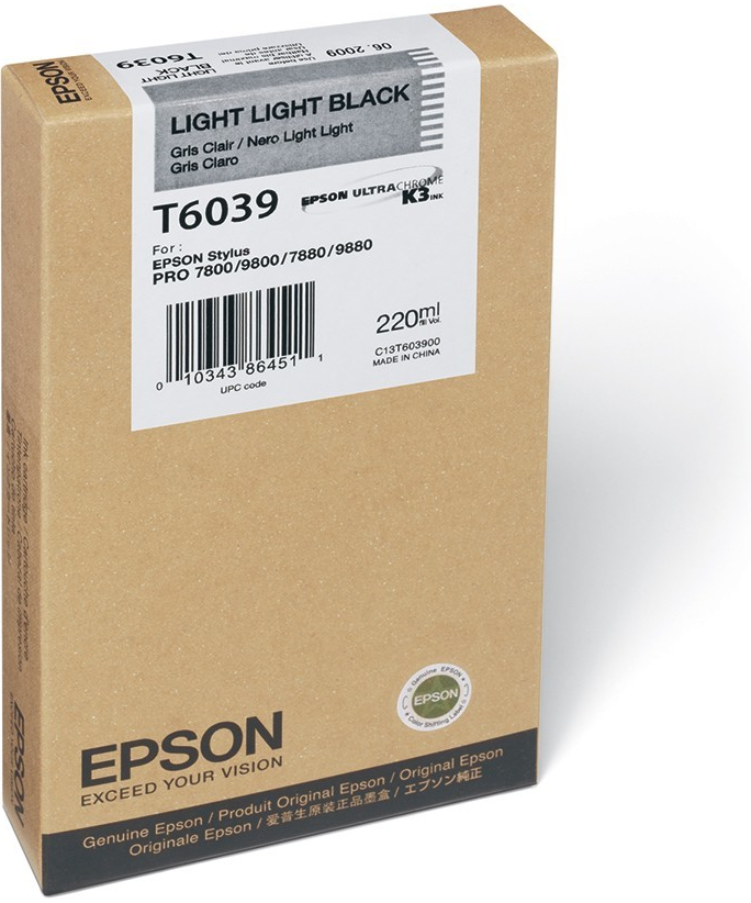Epson T6039 Light Light Black - originálny