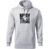 Nápis Muay Thai - Mikina pánska Cape s kapucňou - 5XL ( Svetlosivý melír ) Nápis Muay Thai - Mikina pánska Cape s kapucňou - 5XL ( Svetlosivý melír )