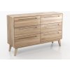 Drevená buková komoda Beskid 6S, šírka 140 cm, Buk Prírodný Drevená buková komoda Beskid 6S, šírka 140 cm, Buk Prírodný